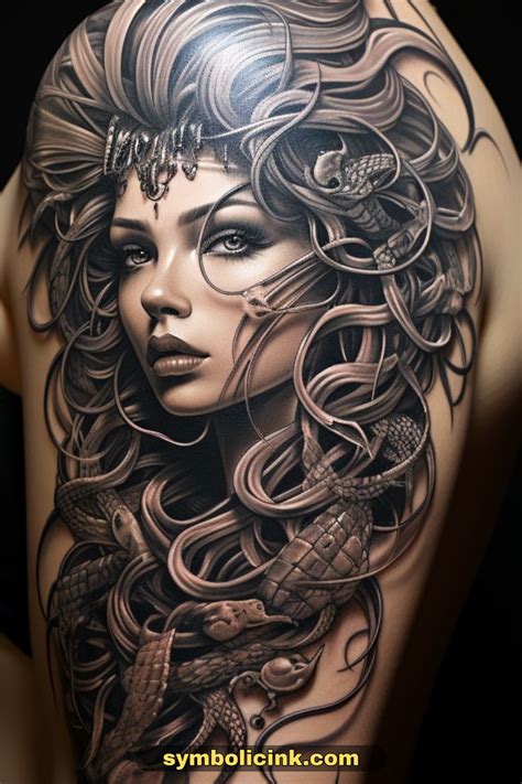 thigh feminine beautiful medusa tattoo|Bold and Beautiful Medusa Tattoo Designs for Thighs